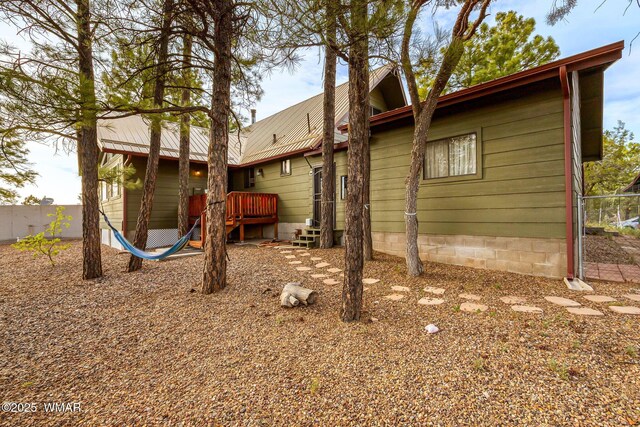 2331 W Rogers Loop, Show Low, AZ 85901 - back of house with a wooden deck