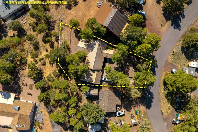 2331 W Rogers Loop, Show Low, AZ 85901 - aerial view of property's location with property boundaries highlighted