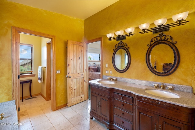 1537 Georgann Cir, Heber, AZ 85928 - ensuite bathroom with tile patterned flooring and double vanity