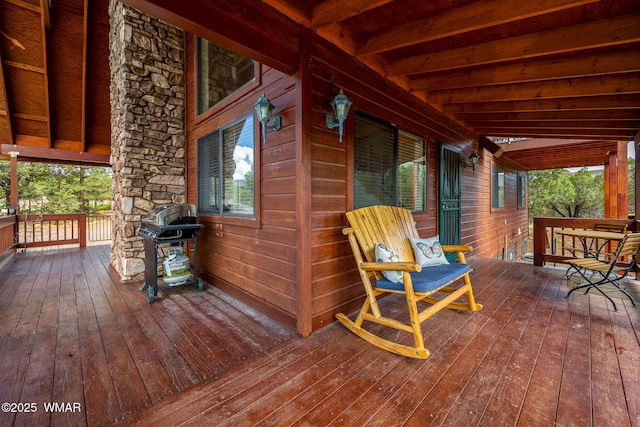 1537 Georgann Cir, Heber, AZ 85928 - wooden terrace featuring area for grilling