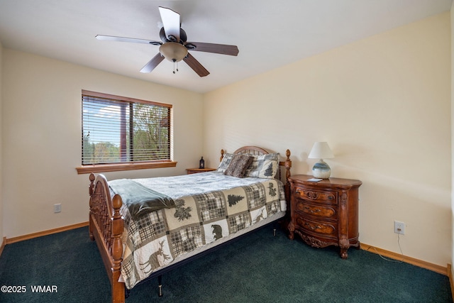 1537 Georgann Cir, Heber, AZ 85928 - carpeted bedroom with baseboards and ceiling fan