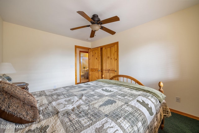 1537 Georgann Cir, Heber, AZ 85928 - bedroom featuring carpet and a ceiling fan