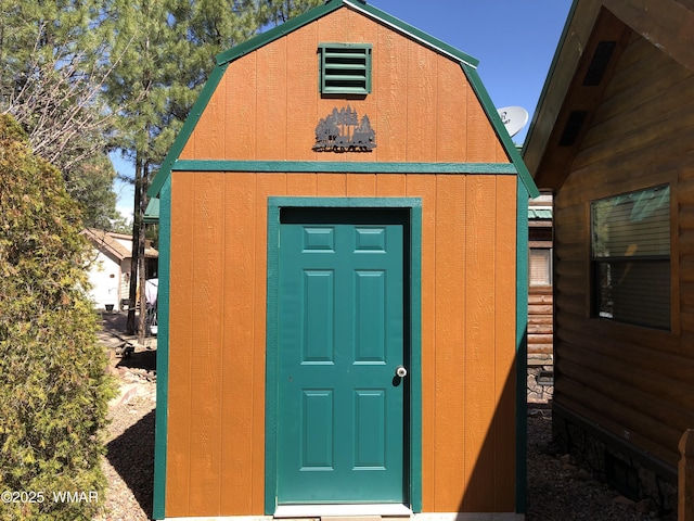 view of shed