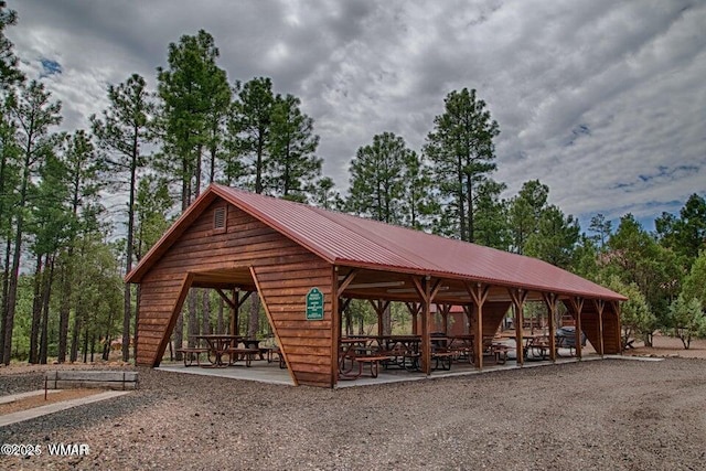 view of community featuring a gazebo
