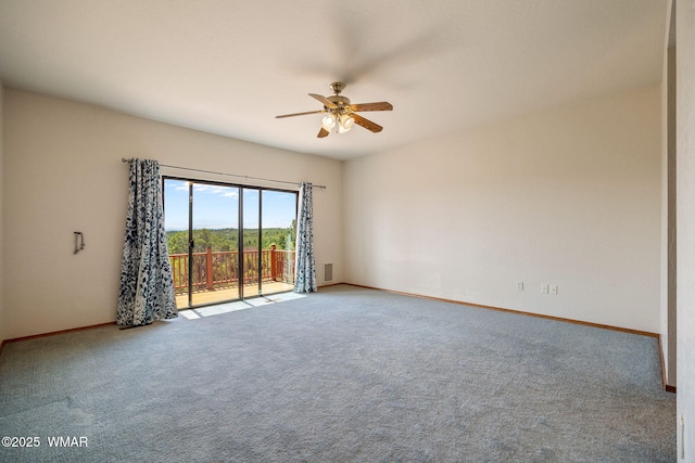 1561 S Canyon Ridge Trl, Show Low, AZ 85901 - carpeted spare room with a ceiling fan and baseboards