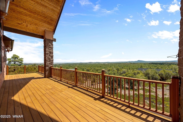 1561 S Canyon Ridge Trl, Show Low, AZ 85901 - wooden deck featuring a view of trees