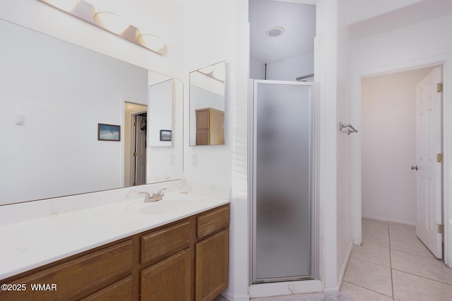 7125 Elk Trl, Show Low, AZ 85901 - full bath with a shower stall, vanity, and tile patterned flooring