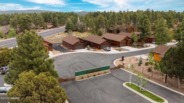 2011 N Lake Breeze Rd, Lakeside, AZ 85929 - aerial perspective of suburban area with a heavily wooded area