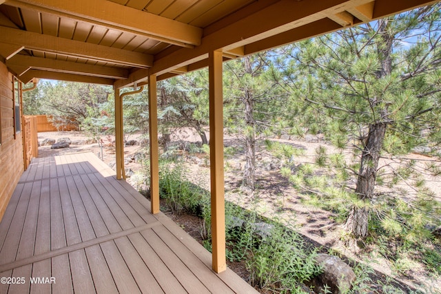 5029 Show Low Lake Rd, Show Low, AZ 85901 - view of wooden deck