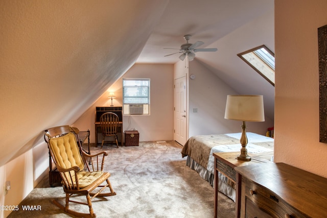 5029 Show Low Lake Rd, Show Low, AZ 85901 - bedroom featuring carpet floors, lofted ceiling, and cooling unit