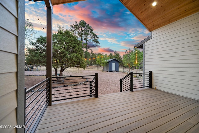 2872 Penny Ln, Lakeside, AZ 85929 - view of deck at dusk