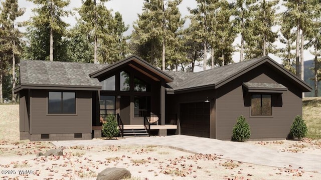 1140 S Waterway Ln, Show Low, AZ 85901 - view of front facade featuring driveway, crawl space, and a garage