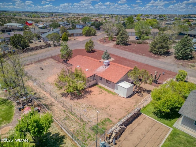 aerial view of residential area