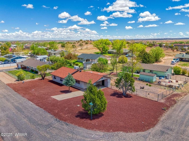 aerial perspective of suburban area