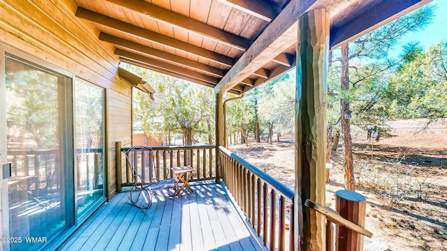 view of wooden terrace