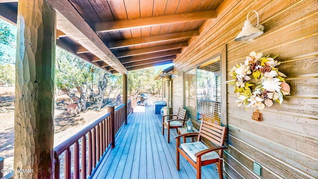 view of wooden terrace