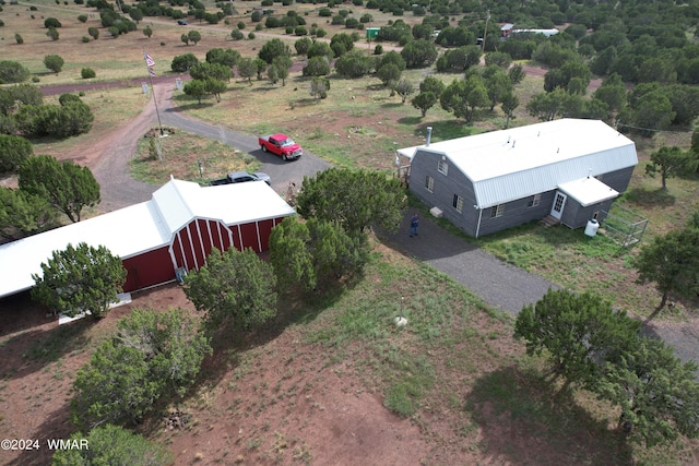 aerial view with a rural view