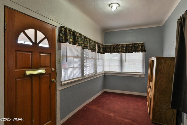 219 W Elm St, Winslow, AZ 86047 - entrance foyer with dark carpet and baseboards