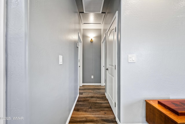 289 N Divot Dr, Eagar, AZ 85925 - corridor with attic access and dark wood finished floors