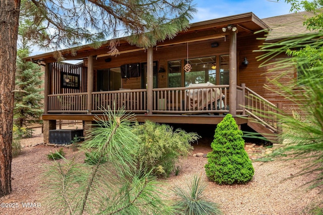 380 N Retreat Dr, Show Low, AZ 85901 - rear view of property featuring a porch