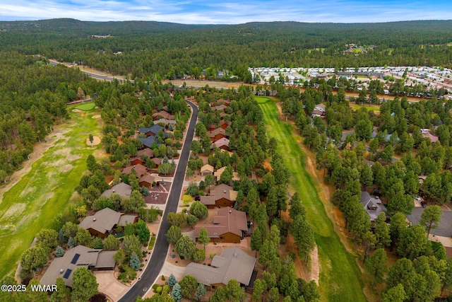 380 N Retreat Dr, Show Low, AZ 85901 - aerial perspective of suburban area featuring a forest and a golf course