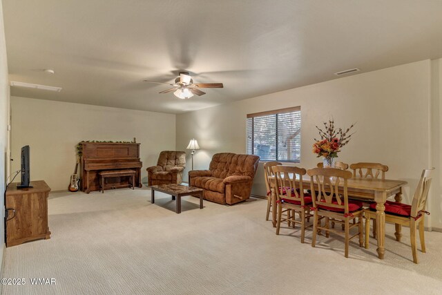 1430 E Pine Oaks Dr, Show Low, AZ 85901 - living room with ceiling fan and light colored carpet