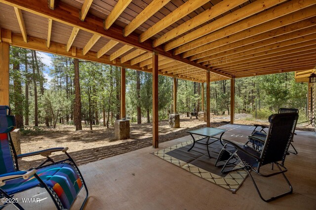 1430 E Pine Oaks Dr, Show Low, AZ 85901 - view of patio / terrace featuring view of scattered trees