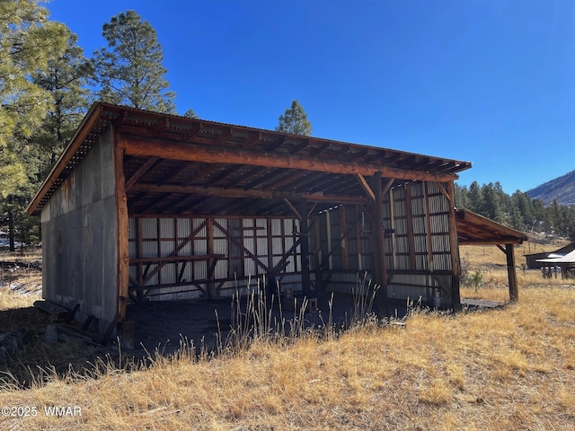 view of pole building