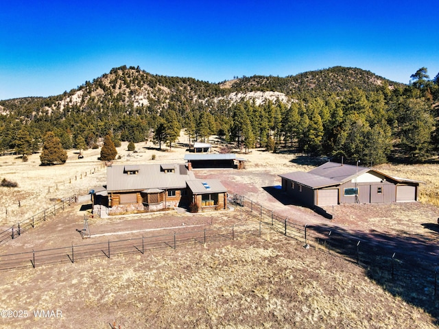 view of mountain feature featuring a rural view