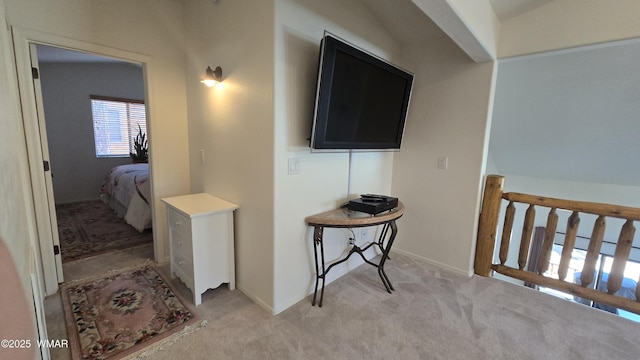 3024 Buck Crossing Way, Pinetop, AZ 85935 - corridor featuring light carpet, an upstairs landing, and baseboards