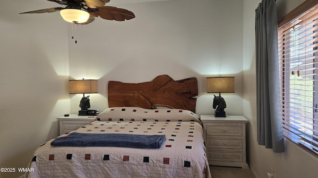 3024 Buck Crossing Way, Pinetop, AZ 85935 - bedroom featuring carpet floors, baseboards, and a ceiling fan
