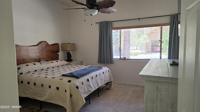 3024 Buck Crossing Way, Pinetop, AZ 85935 - bedroom featuring carpet, baseboards, and a ceiling fan