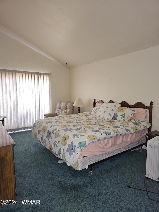 2844 Park Cir Unit 36A, Pinetop, AZ 85935 - bedroom with carpet floors and lofted ceiling