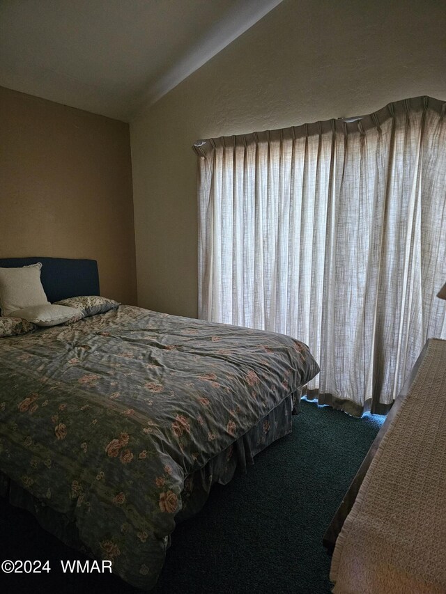 2844 Park Cir Unit 36A, Pinetop, AZ 85935 - carpeted bedroom with vaulted ceiling