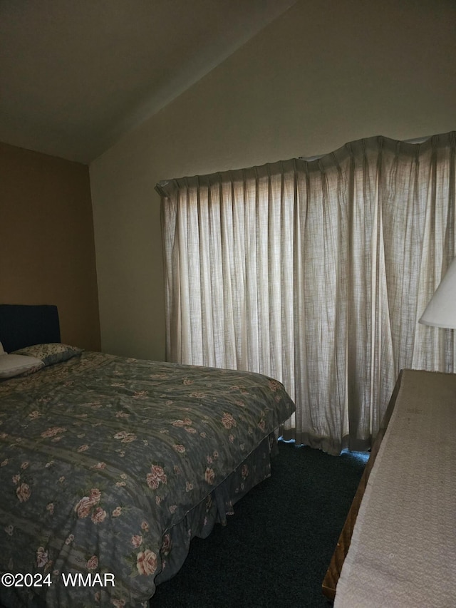 2844 Park Cir Unit 36A, Pinetop, AZ 85935 - bedroom featuring lofted ceiling and carpet flooring