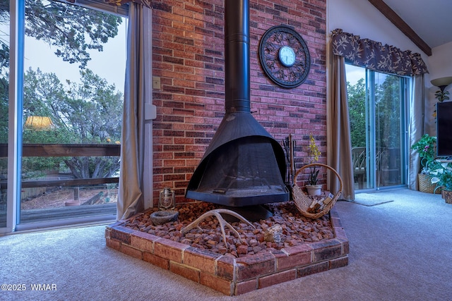 2045 Silver Creek Dr, Show Low, AZ 85901 - detailed view of carpet and a wood stove