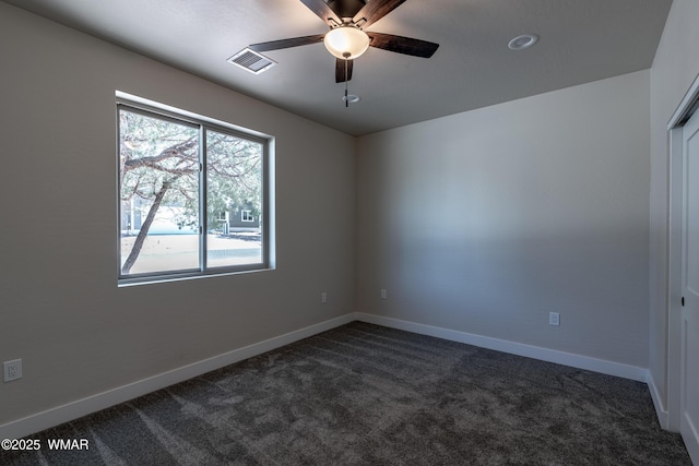 840 E Blue Jay Ln, Show Low, AZ 85901 - empty room featuring ceiling fan and dark carpet