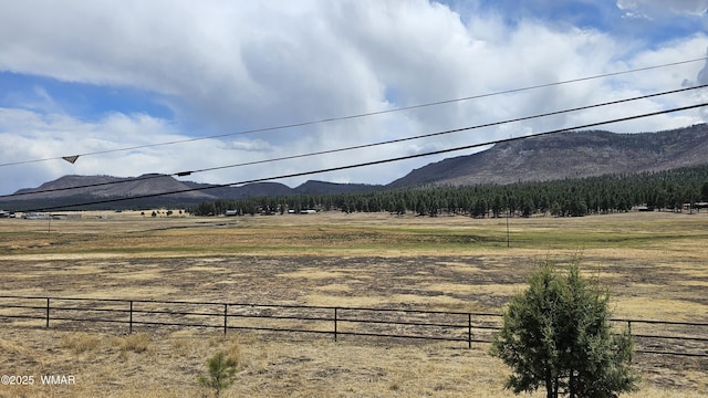 mountain view with a rural view