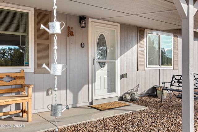 view of doorway to property