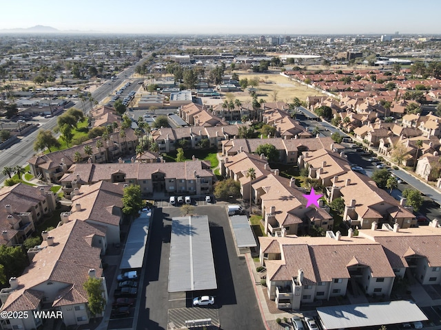 aerial view with a residential view