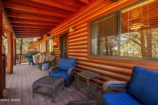 1761 N Bison Ct, Show Low, AZ 85901 - wooden terrace with a grill