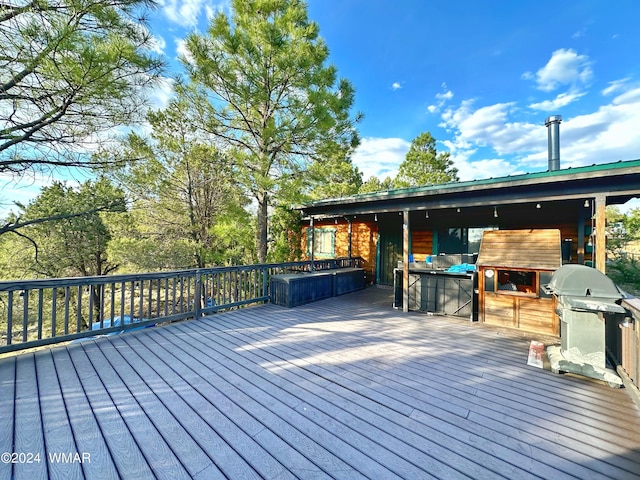 3403 Top View Rd, Overgaard, AZ 85933 - view of deck