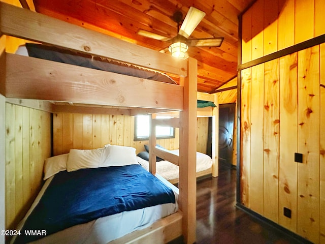 3403 Top View Rd, Overgaard, AZ 85933 - bedroom with wooden walls, wooden ceiling, and wood finished floors