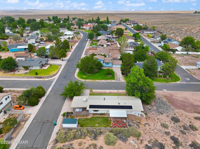 drone / aerial view with a residential view