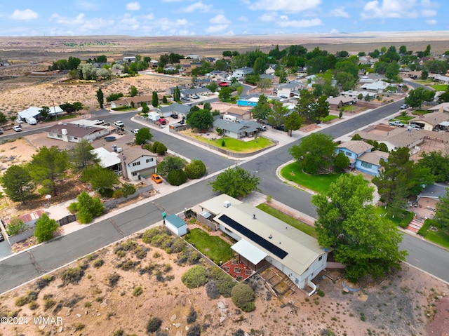 aerial view with a residential view