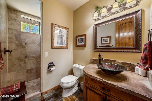 4040 W Ninebark Ln, Show Low, AZ 85901 - full bath with vanity, walk in shower, and stone finish floors