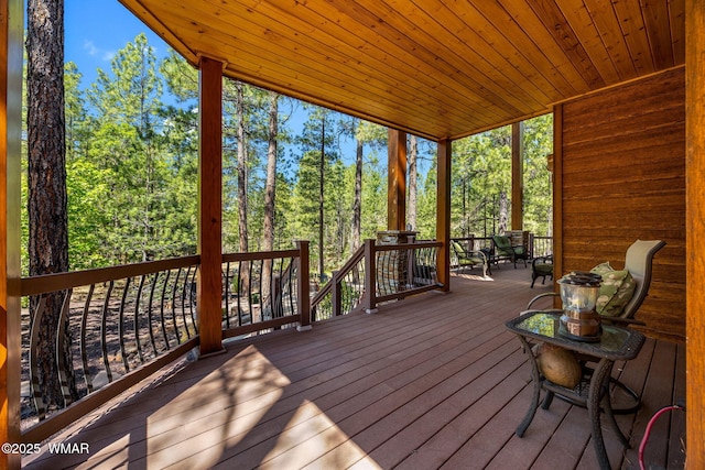4040 W Ninebark Ln, Show Low, AZ 85901 - deck featuring view of scattered trees