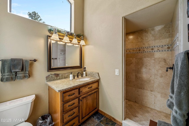 4040 W Ninebark Ln, Show Low, AZ 85901 - bathroom featuring vanity and a tile shower
