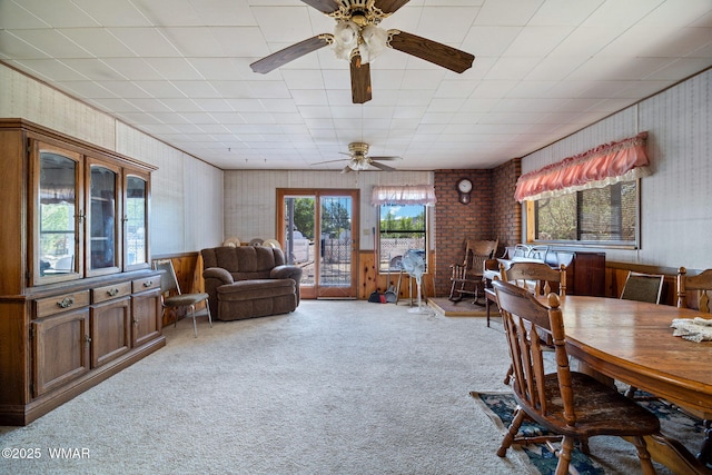 367 S Main St, Eagar, AZ 85925 - dining room with carpet and a ceiling fan