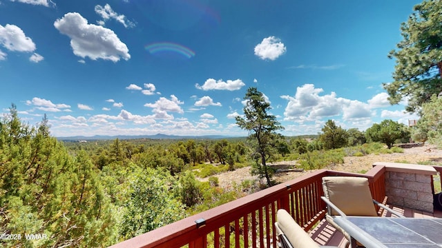1511 S Canyon Ridge Trl, Show Low, AZ 85901 - balcony featuring a forest view